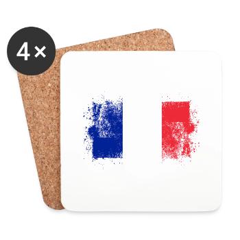 France - Coasters (set of 4) - white - Front