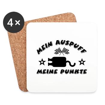 Auto - Untersetzer (4er-Set) - Weiß - Vorne