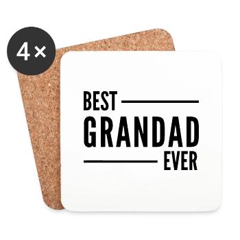 BESTER OPA ALLER ZEITEN. OPA GESCHENK - Untersetzer (4er-Set) - Weiß - Vorne