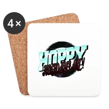 Dino Santa Bubaprints blague cadeau dictons citation - Dessous de verre (lot de 4) - blanc - Devant