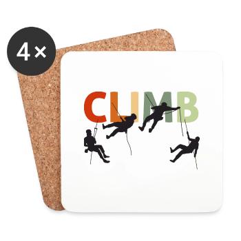 Climbing, Climbing, Climbing Retro Vintage - Coasters (set of 4) - white - Front