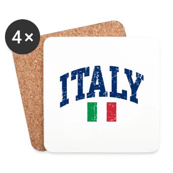 Drapeau italien - Dessous de verre (lot de 4) - blanc - Devant