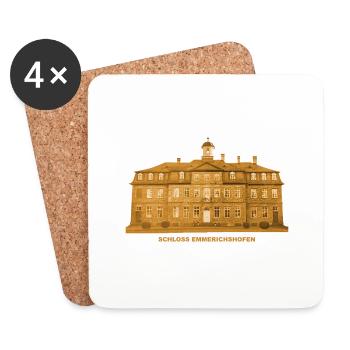 Emmerichshofen Kahl Castle Lower Franconia Bavaria - Coasters (set of 4) - white - Front