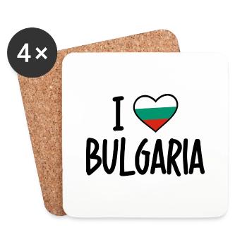 i love bulgaria - Untersetzer (4er-Set) - Weiß - Vorne