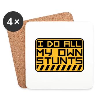 all my own stunts - Untersetzer (4er-Set) - Weiß - Vorne
