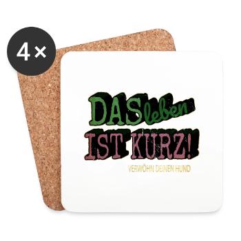 dogge weihnachten welpe bullterrier geek - Untersetzer (4er-Set) - Weiß - Vorne