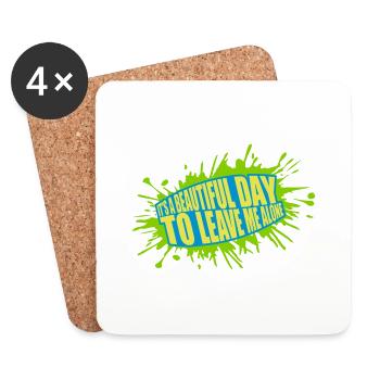 leave me alone day - Untersetzer (4er-Set) - Weiß - Vorne