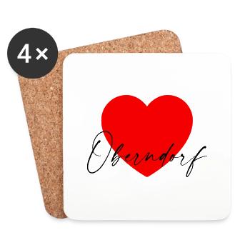 i Love Oberndorf - Untersetzer (4er-Set) - Weiß - Vorne