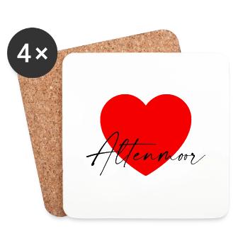 i Love Altenmoor - Untersetzer (4er-Set) - Weiß - Vorne