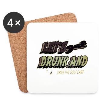 birthday present idea cutegolf golfgirl golflove - Coasters (set of 4) - white - Front