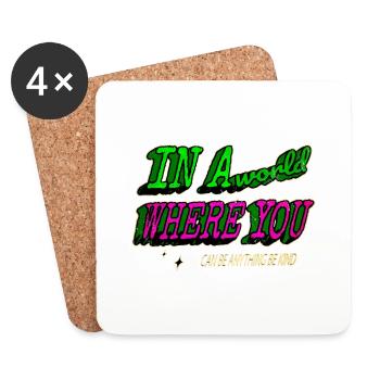 funny sayings birthday fruit cool fun go vegan - Coasters (set of 4) - white - Front