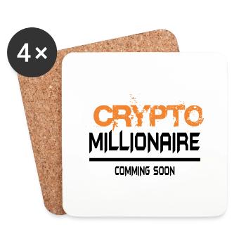Bitcoin Trading Crypto Stocks - Dessous de verre (lot de 4) - blanc - Devant