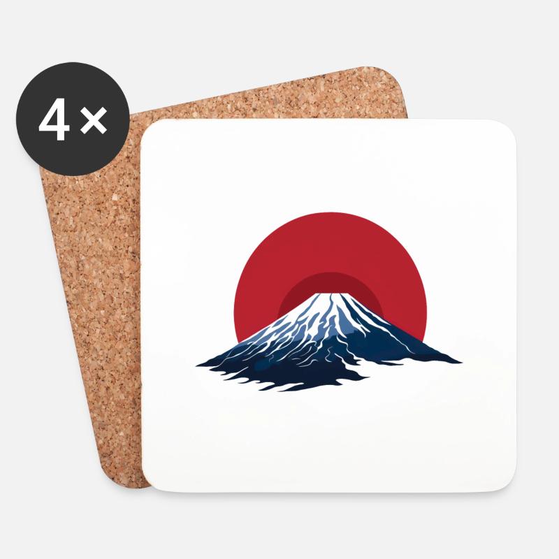 Mont Fuji - Japon - Untersetzer (4er-Set) - Weiß
