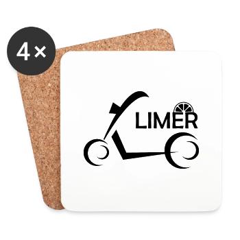 E-Scooter E-Roller Scooter - Coasters (set of 4) - white - Front