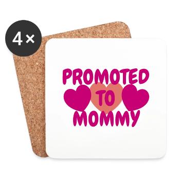 Mutter werdende Mama Mommy Schwangerschaft Mom - Untersetzer (4er-Set) - Weiß - Vorne