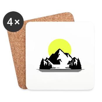 Mountains - Coasters (set of 4) - white - Front