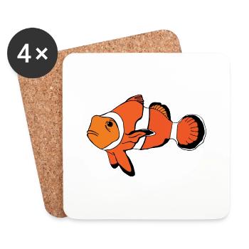 Clownfish - Coasters (set of 4) - white - Front