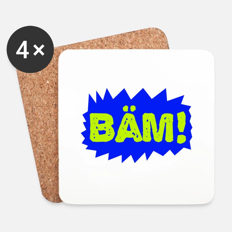 Bäm - Untersetzer (4er-Set) - Weiß