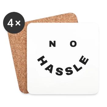 Pas de tracas - Dessous de verre (lot de 4) - blanc - Devant