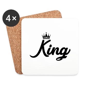 King - Untersetzer (4er-Set) - Weiß - Vorne