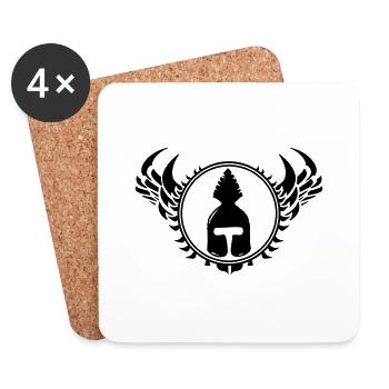 Casque Sparta - Dessous de verre (lot de 4) - blanc - Devant