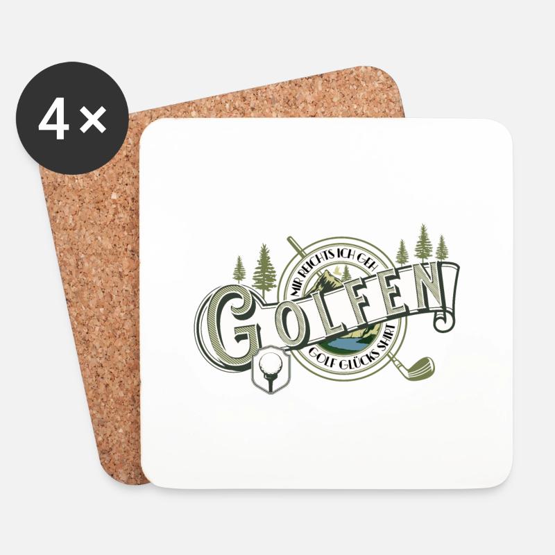 Golf Hobby Vintage Mountain Funny - Untersetzer (4er-Set) - Weiß