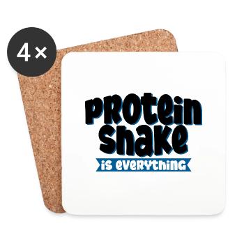 Protein Shake Is Everything 4 - Untersetzer (4er-Set) - Weiß - Vorne