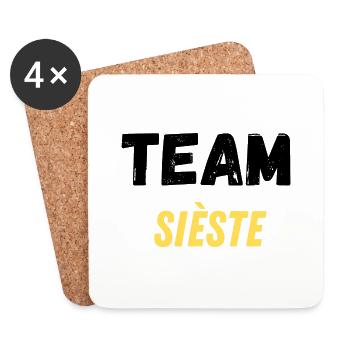 team sieste - Dessous de verre (lot de 4) - blanc - Devant