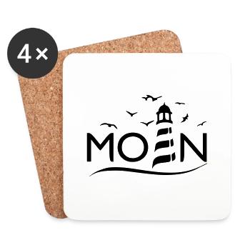 Moin - Untersetzer (4er-Set) - Weiß - Vorne