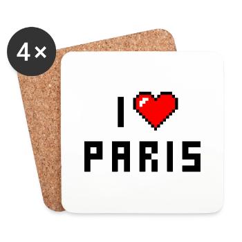 I love paris - Coasters (set of 4) - white - Front