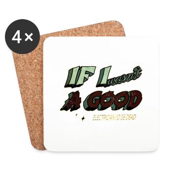Blagues Geek Funny Electric Funny Citation Formation - Dessous de verre (lot de 4) - blanc - Devant