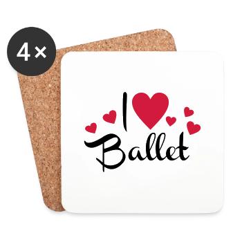Ballet - Dessous de verre (lot de 4) - blanc - Devant
