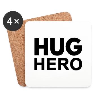 Hug Hero. - Coasters (set of 4) - white - Front