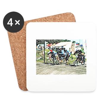 bmx - Dessous de verre (lot de 4) - blanc - Devant