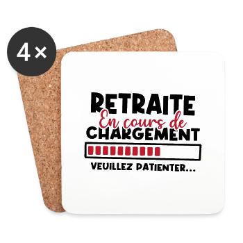 Retraite en cours de chargement - Dessous de verre (lot de 4) - blanc - Devant
