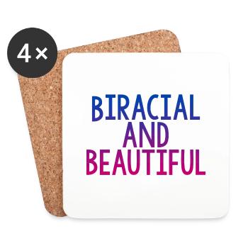 Biracial And Beautiful 4 - Coasters (set of 4) - white - Front