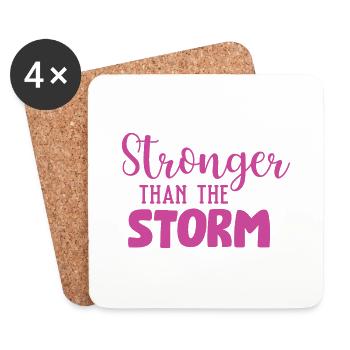 Stronger Than The Storm - Coasters (set of 4) - white - Front