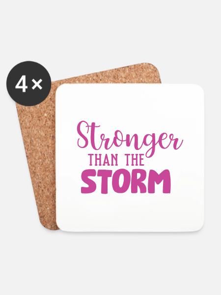 Stärker als der Sturm - Untersetzer (4er-Set) - Weiß