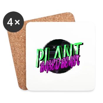 Go Vegan Veggie Vegan Meal Cool Pro Vegan - Coasters (set of 4) - white - Front