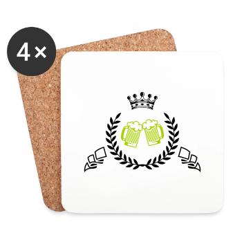 Beer Coat of Arms - Coasters (set of 4) - white - Front