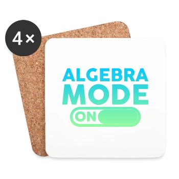 Mode algèbre sur 4 - Dessous de verre (lot de 4) - blanc - Devant