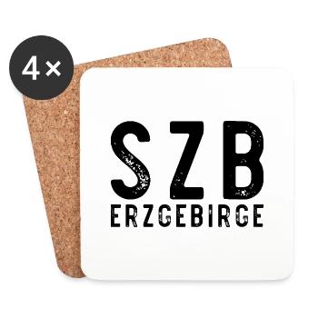 Szb Schwarzenberg Erzgebirge - Untersetzer (4er-Set) - Weiß - Vorne