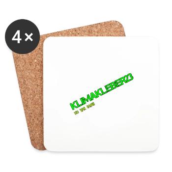 KLIMAKLEBER23 ich war dabei! - Untersetzer (4er-Set) - Weiß - Vorne