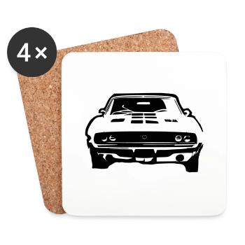 AUTO - Untersetzer (4er-Set) - Weiß - Vorne