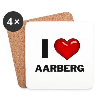 I Love Aarberg - Coasters (set of 4) - white - Front