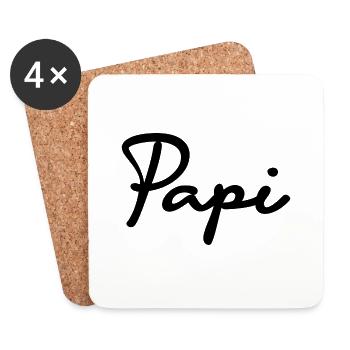 VATERTAG. ALLES GUTE ZUM GEBURTSTAG, PAPA. PAPA. ALLES GUTE ZUM GEBURTSTAG - Untersetzer (4er-Set) - Weiß - Vorne