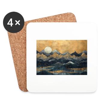 Dante-Landschaft - Untersetzer (4er-Set) - Weiß - Vorne
