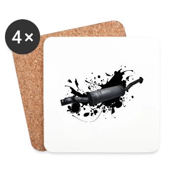 Échappement: Performance sonore - Dessous de verre (lot de 4) - blanc - Devant