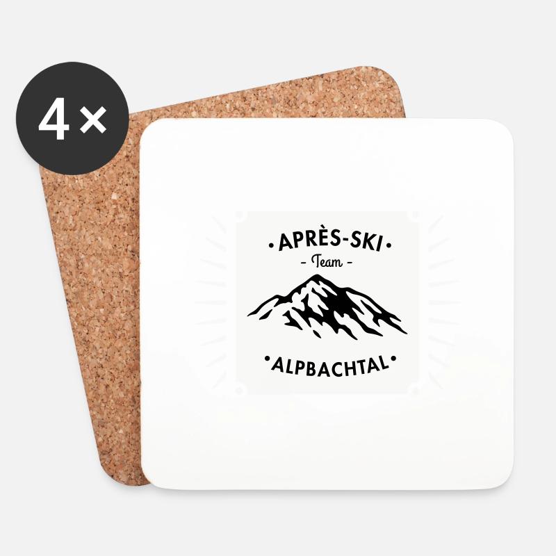 Après-Ski ALPBACH - Untersetzer (4er-Set) - Weiß