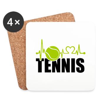 Tennis Love - Coasters (set of 4) - white - Front